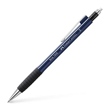 FABER-CASTELL 134599 - Druckbleistift GRIP 1345 black, Härtegrad B, Minenstärke 0.5 mm, mit integriertem Radiergummi, 1 Stück im Sale